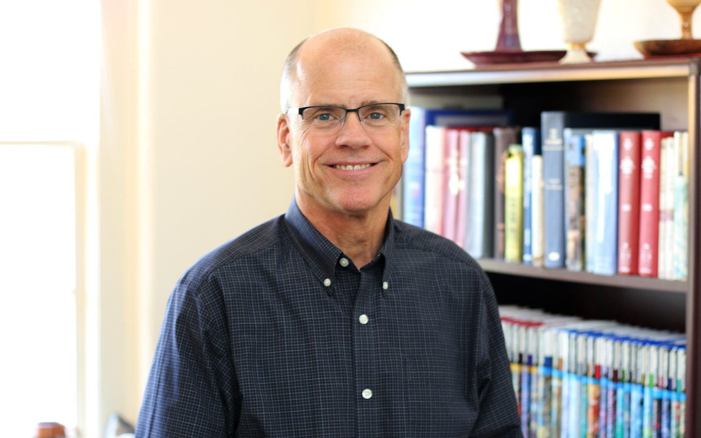 Bridgewater College Chaplain Robbie Miller smiles for a photo