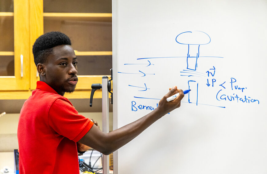 Engineering Student Studies Fluid Movement