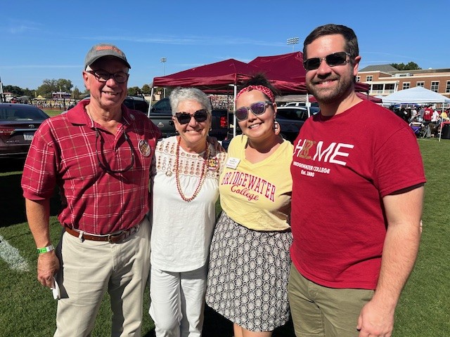 Tina and Paul Brockman with family tailgating